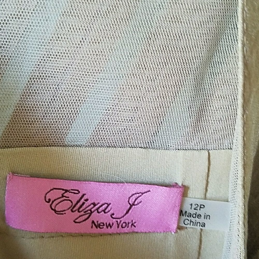 Eliza J Shimmery Fold ruffle dress Sz 12P NWOT - Picture 5 of 5